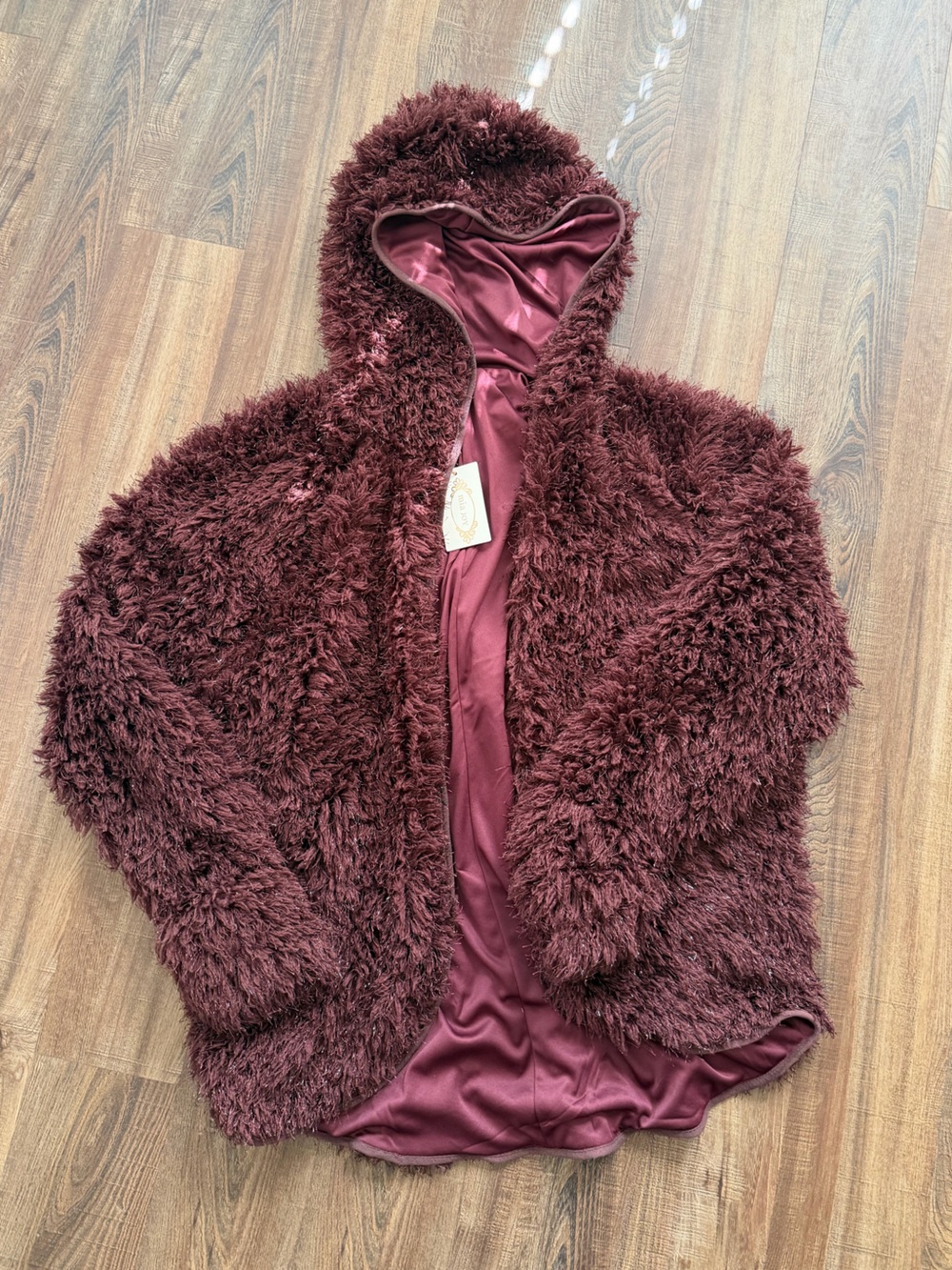 Joyfolie Mia Joy Merlot Okalla Sweater/jacket Womens Size XL NWT Teddy Bear